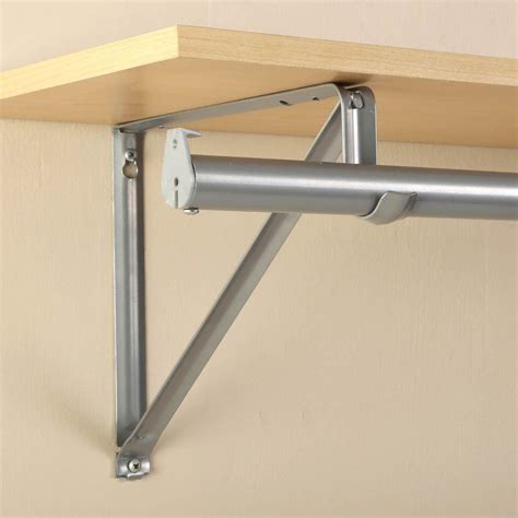 metal shelf and rod brackets|10 inch closet rod bracket.